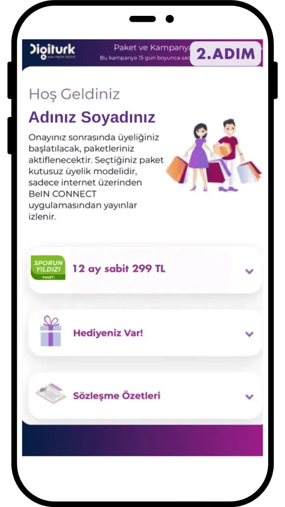 Başvuru onayı 2. adım kampanya detay ekranı